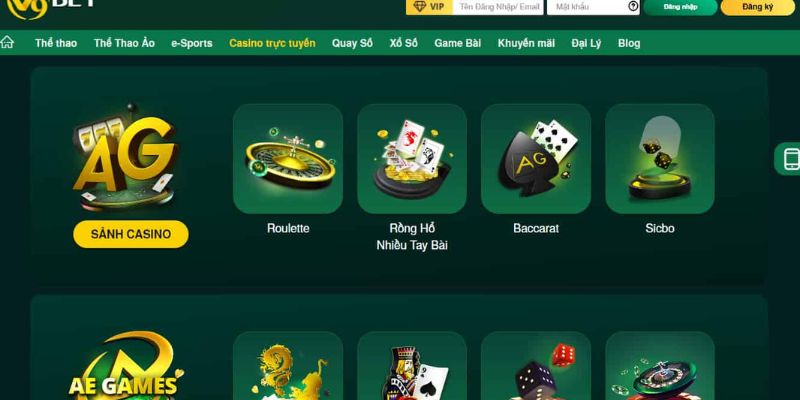 Các sản phẩm dịch vụ mà nhà cái V9Bet link cung cấp