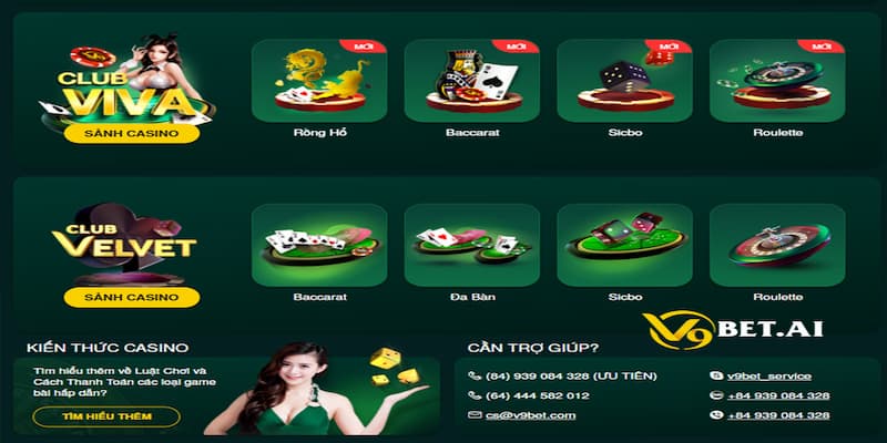 V9bet Online có nhiều game cược hấp dẫn